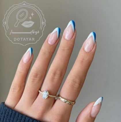 رنچ آبی حاشیه‌دار– ترکیب سادگی و جسارت با خطوط آبی ترند